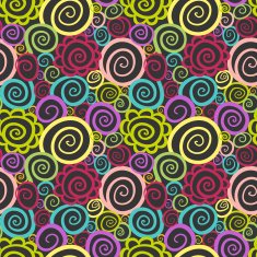 Seamless abstract curly wave pattern N26