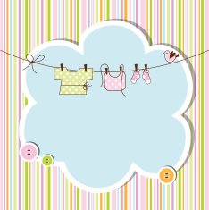Baby shower card with copy space N8