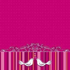 hand draw doves on pink striped background