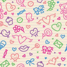 Romantic seamless pattern N27
