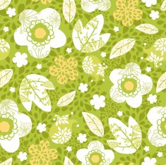 Summer Field Flowers Seamless Pattern Background