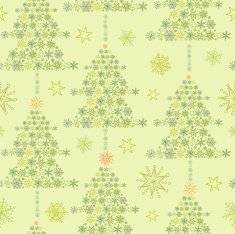 Christmass Trees With Stars Seamless Pattern Background