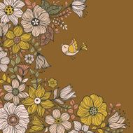 Vintage floral banner N5