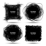 Set of Hand Drawn Scribble Shapes N3