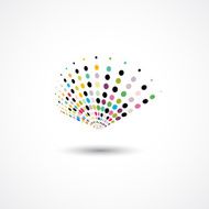 abstract colorful polka dots pattern for design