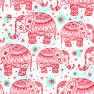 Ethnic elephant seamless N17