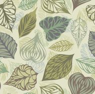 Retro seamless leaves pattern