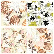 seamless floral backgrounds set N22