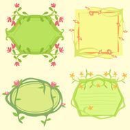 Hand drawn floral frames N2