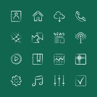 Internet &amp; Website Icons Chalk Style Part 3