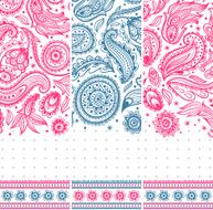 Beautiful vintage floral ornate banners N3