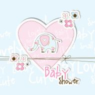 Baby shower card with copy space N10