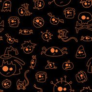 Seamless Halloween pattern N8