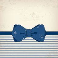 Vintage card with bow tie