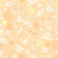 Wedding beige seamless pattern