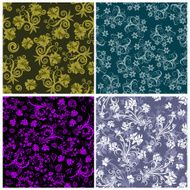 seamless floral backgrounds set N24