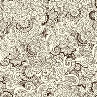 Seamless asian floral retro background pattern in vector N5