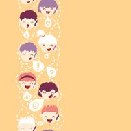 People talking on mobile phone vertical seamless pattern N2