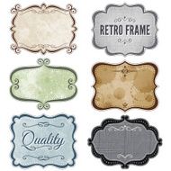 Frames with Vintage Grunge Paper Backgrounds