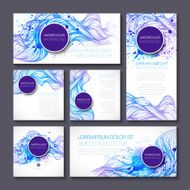 Set of templates for print or web design