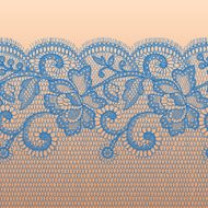 Blue Lace Horizontal seamless pattern