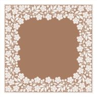 White Lace Foursquare Frame Florall Pattern