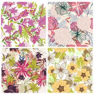 Seamless floral pattern set N24