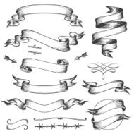 Banners Set Hand Drawn illustration