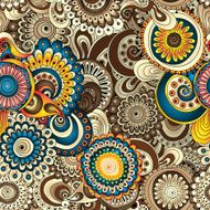 Seamless flower retro background pattern in vector N3
