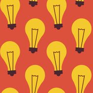 Flat Seamless Pattern Business Idea Lamp