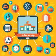 Flat education infographic background