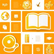 Education sticker infographic
