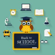Back to school Vector concept of education