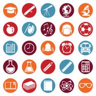 Vector Set of 25 School Icons