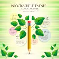 creative and ecology template with pencil element