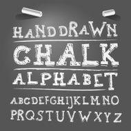 Hand drawing chalk font Vector Illustration N2