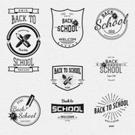 Back to School badges logos and labels for any use N18