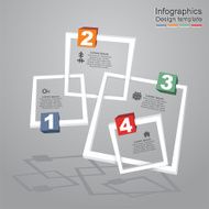 Infographic report template with frames and icons Vector