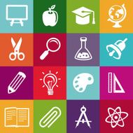 vector seamless pattern with education icons N2
