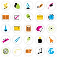 Colorful Icon Set Education