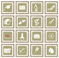 Grunge Icon Set - Education