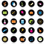 Black Colorful Study Icons