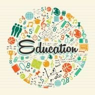 Education icons background