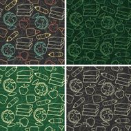 Seamless Chalkboard School Background