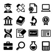 School and education icons set