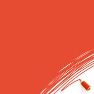 Red background with pencil