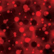 Molecule illustration red background
