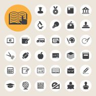 Education Icons Set N12