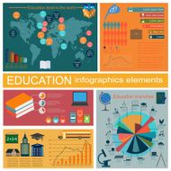 Education school infographics Set elements N2