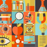 Science concept illustration in flat design style